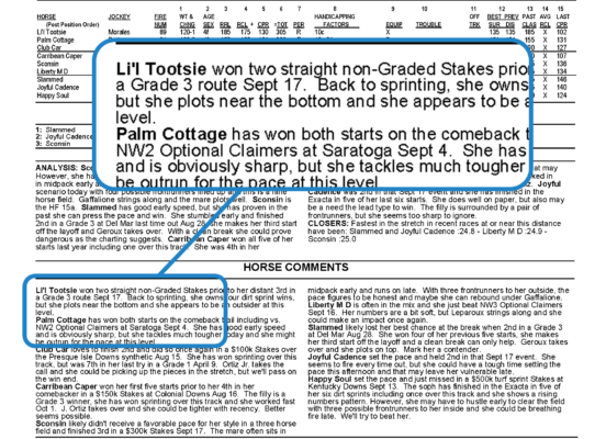 Race Sheets , Since 1970 - Todays Racing Digest