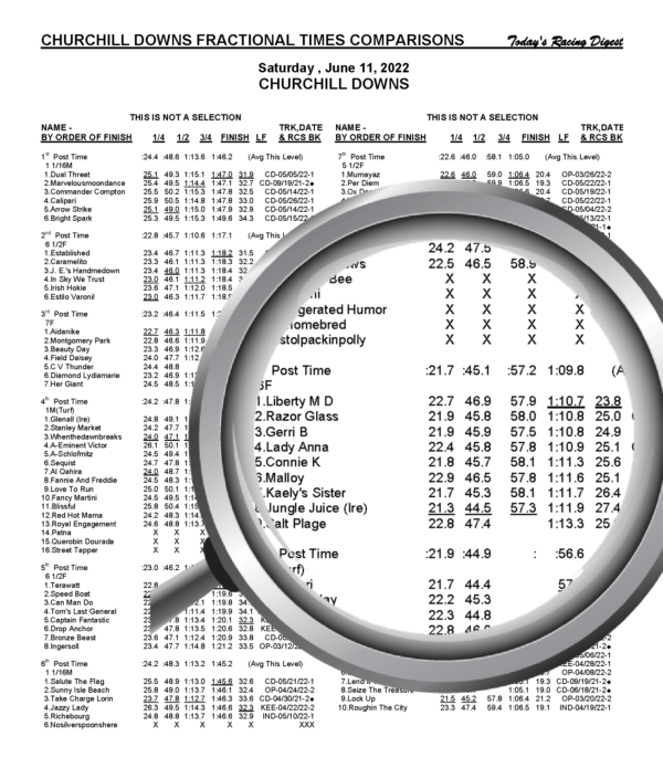 Fractional Charting Breeders Cup