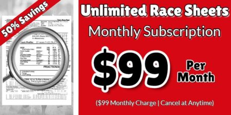 Digest Race Sheets 1 Month Subscription ($99 pr month)