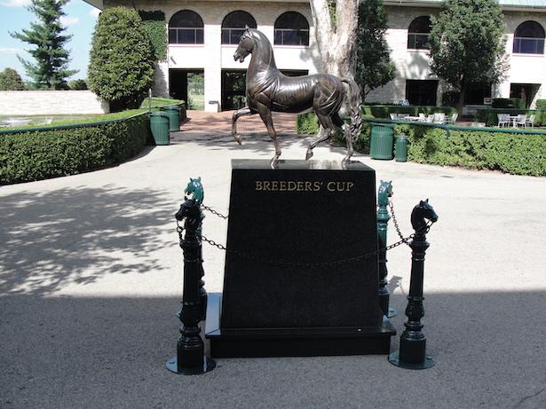 Breeders' Cup statue at Keeneland