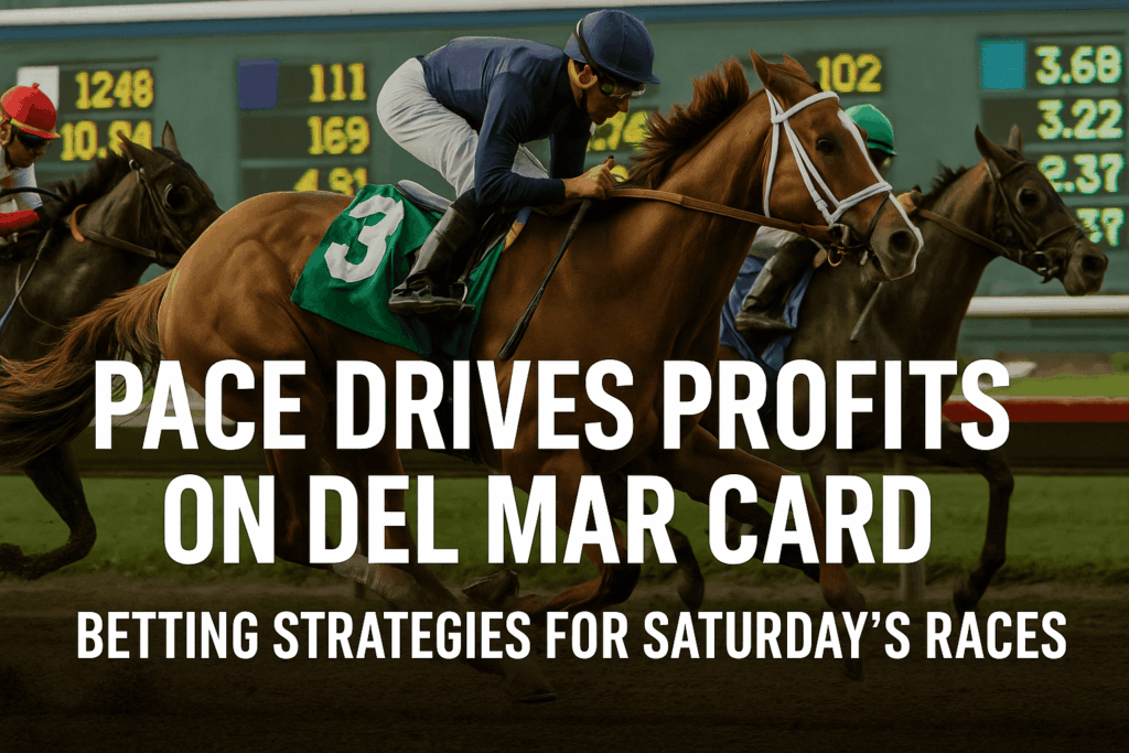 Pace drives profits on the Del Mar racetrack, highlighting betting strategies for Saturday's horse races at Todays Racing Digest.