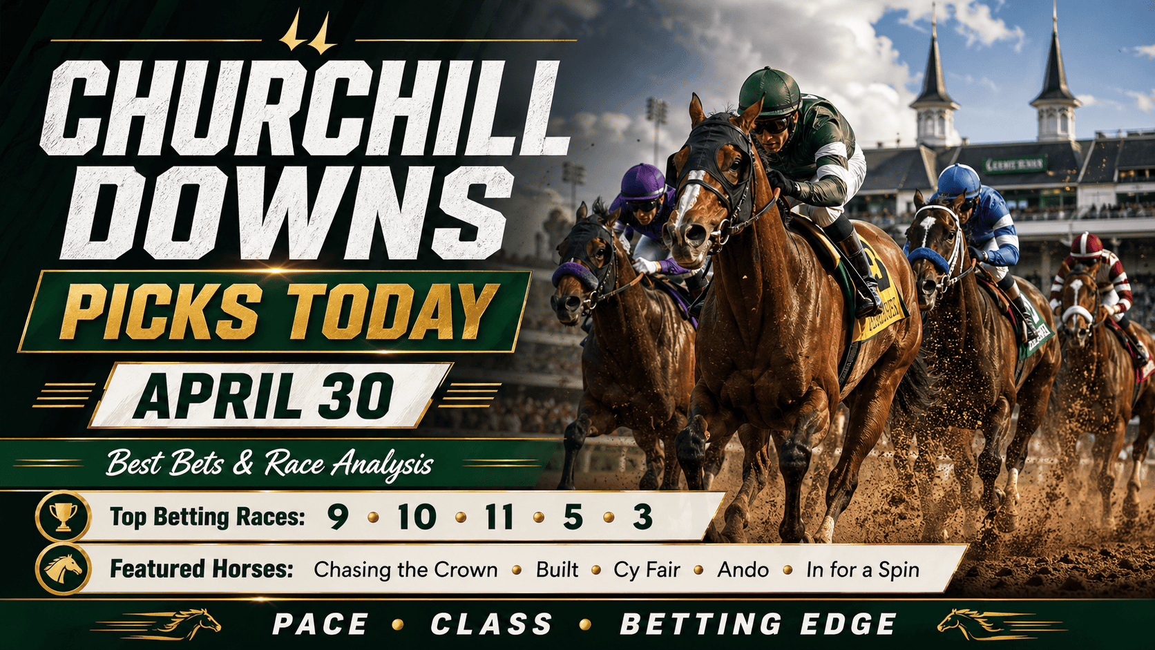 Churchill Downs Picks for Today, April 30: Best Bets and Race Analysis