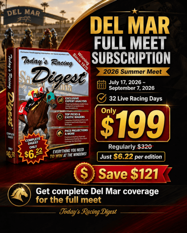 Del Mar 2026 Summer Meet Long Subscription ($121 Savings)