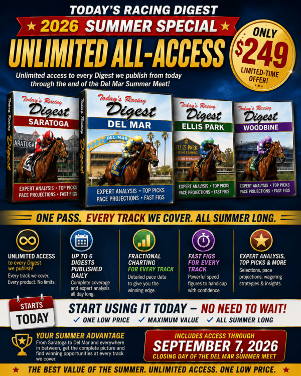 Today's Racing Digest 2026 Summer All-Access Pass